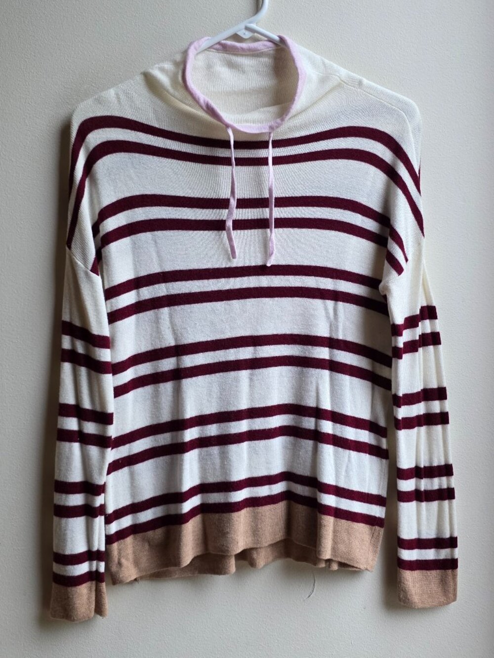 Lou & Grey Striped Mock Neck Sweater Size XS